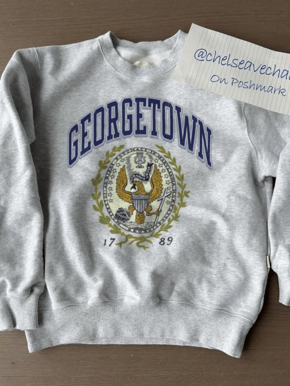 Vintage 90s University of Georgetown Hoyas Crewneck Sweatshirt, Basketball Shirt